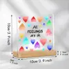 Suporte de foto acrílico transparente transfronteiriço com citações inspiradoras para colegas de classe, amantes e melhores amigos, decoração de mesa, presente