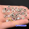 Prata Esterlina S925 Contas Espaçadoras Finamente Trabalhadas com o Mantra de Seis Palavras Espaçador de Furo Grande Joias de Cristal Acessórios DIY para Fazer Pulseiras e Colares