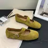 Encuentro de Verano 26 Zapatos Mary Jane Vintage para Mujer, Correa Plana Piel Suave Bailarinas Planas