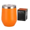 Amazon Cross-border 12ozU Copo de Ovo 304 Aço Inoxidável Camada Dupla Comércio Exterior Barriga Fria Copo Casca de Ovo Vinho Tinto