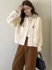 Cárdigan de Punto de Lana Doble Cara con Capucha Desmontable para Mujer 2025 Otoño e Invierno Nuevo Versátil Holgado Casual Chaqueta Suéter Moderna