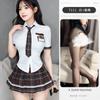 Noche Lencería Sexy Crujiente Sexy Uniforme Jk Falda a Cuadros para Mujer Juego de Roles Pasión Caliente Traje Estilo Universitario 7111