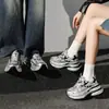 Zapatos de papá ZHR plateados para mujer, nueva colección otoño 2026, zapatillas de mujer, suela gruesa, adecuados para mujeres bajitas, versátiles y modernos