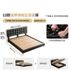 Cama Alta Especial de Waffle Tongyu Cama Ultra Delgada Mesita de Noche Apartamento Pequeño Dormitorio Principal Estilo Retro de Cuero Cama Doble para Boda