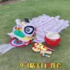 Accesorios Espesos para Danza del León para Niños, Cabeza de León Danza del León del Despertar, Pequeño Conjunto de León para Niños, Conjunto Completo de León del Sur de Cabeza de Danza del León