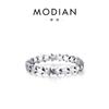 Anillo de Plata de Ley S925 Estilo Bosque Lujo Accesible Gypsophila Estilo Coreano Antiguo Anillo Femenino Lindo Pequeño Fresco Joyería para Apilar en el Dedo Índice