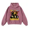 Sudadera con Capucha Pesada Estilo Rock 420g Lavada, Corte Holgado, Manga Larga, Estilo Vintage, Estilo Ins, Sudadera para Otoño e Invierno