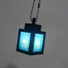 [Chaveiro Criativo] Chaveiro Lanterna do Minecraft Luz Noturna Modelo Brilhante Brinquedo Pingente para Mochila Escolar