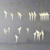 Lámpara de araña moderna minimalista con diseño de pájaro y grulla de papel, arte personalizado, para sala de estar, lámpara de mesa creativa de diseñador para dormitorio y comedor