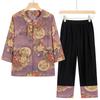 Dia das Mães Roupas de Verão terno Novo Estilo Chinês Roupas Femininas Chiffon Top Avó Roupas de Verão Cardigan para Idosos