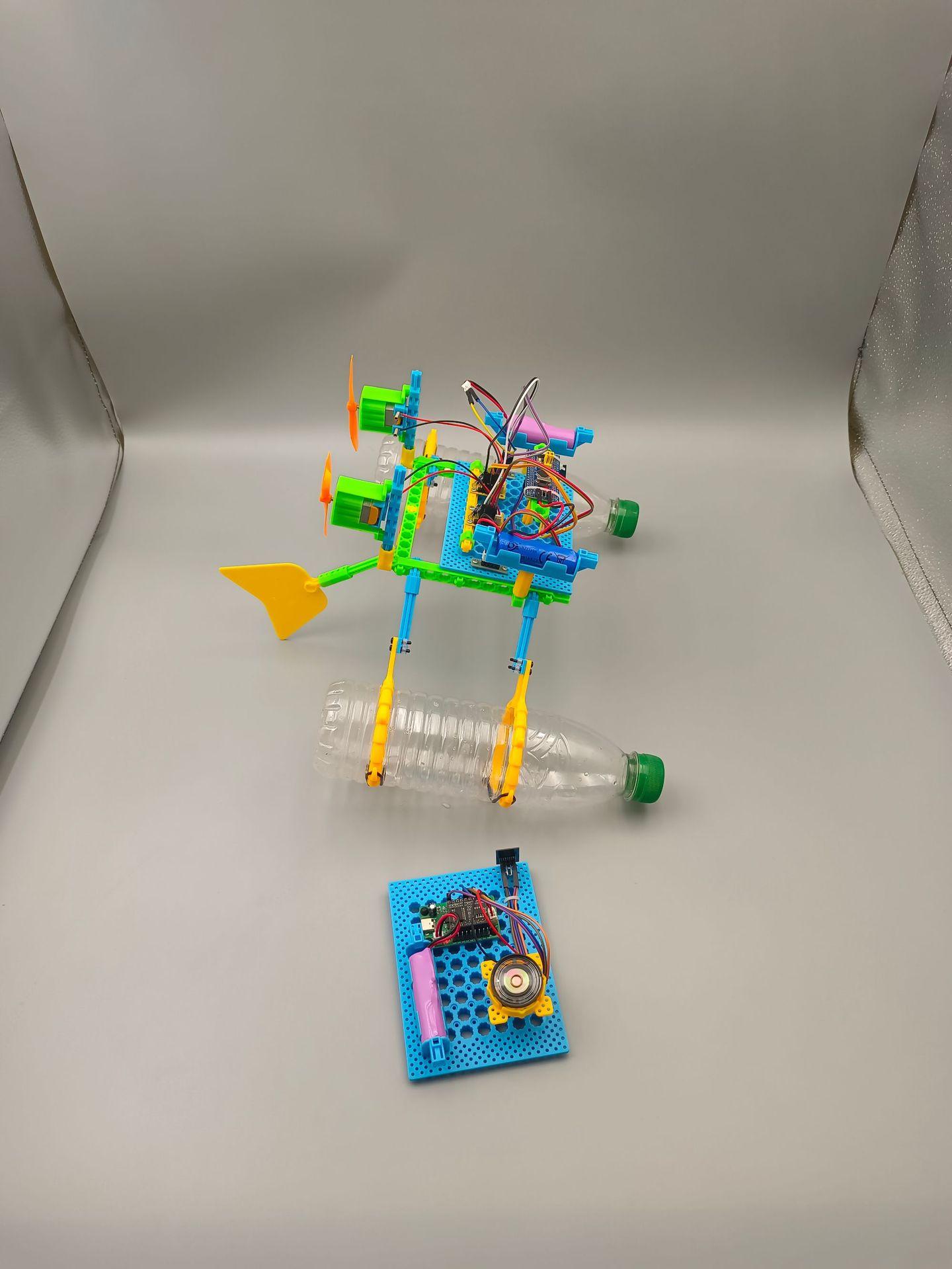 语音风力船组装图