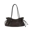 Bolso de hombro minimalista retro europeo y americano, nuevo bolso de mano casual transfronterizo, textura de cuero suave PU, bolso plisado para mujer