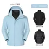 Nueva Norma Nacional Parka de Plumas 3 en 1 para Hombre Cortavientos Impermeable Cálida Chaqueta para Mujer Ropa de Exterior Senderismo Montañismo