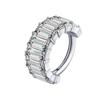 Popular Anillo de Caramelo de Aleación de Titanio F-136 Anillo de Nariz de Circonita Súper Brillante Joyería de Piercing Corporal de Titanio G23 Transfronteriza Pendientes