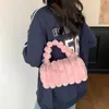 Bolso de Hombro de Peluche Estilo Nuevo para Mujer, Bolso Cruzado de Cadena Texturizada a la Moda, Bolso de Mano Versátil de Nicho Tendencia, Personalizable