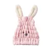 Gorro Secador de Pelo para Niñas, Lindo Turbante Súper Absorbente, Toalla de Secado Rápido, Gorro de Champú y Baño de Dibujos Animados para Bebé