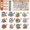 Colección de Pegatinas 3D de Escenas de Casas Miniatura para Diarios Infantiles DIY, Soporta Dropshipping