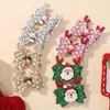 Set de Pinzas Navideñas Más Vendidas Transfronterizas Moño de Fiesta Cuernos Grandes Brillo Accesorios para el Cabello de Niños 4765