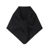 Cachecol triangular de cashmere feminino, cachecol de puro cashmere de cabra, novo para outono e inverno, gola quente de tricô de cor sólida, protetor de pescoço, pequeno xale