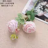 Fabricante de Flores Artificiais Estilo Europeu com Núcleo Envolto, 3 Cabeças de Peônia e Rosas Ocidentais, Decoração de Casa, Parede de Casamento, Flores Falsas, Estilo Ins, Transfronteiriço