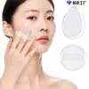 Esponja de silicona transparente para maquillaje, no absorbente, elástica, cojín de gel ultra suave, adecuada para uso tanto húmedo como seco, se ajusta perfectamente para la aplicación y fijación del maquillaje