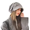 Gorro de Punto con Estampado de Letras para Mujer, Circunferencia de Cabeza Grande, Versátil Estilo Coreano, Gorro Fino de Pullover para Principios de Otoño, Gorro Protector de Orejas