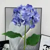 Hortensia Simulada Individual Pintura al Óleo Estampada y Teñida de Seda Flor Simulada de Hortensia Arreglo de Boda Decoración de Flor Artificial Hortensia Artificial