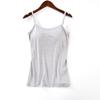 Modal Fixo Copa Camisole Cinturão Feminino Chest Pad Fina Interna Pequena Alça Exterior Roupa Íntima Feminina Undershirt