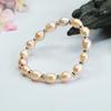 Pulsera de Perlas Naturales de Agua Dulce Guan Yu Perlas con Forma de Arroz Pulsera Colorida para Mujer Venta al por Mayor y Entrega de Fábrica S3050901