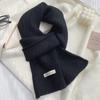 Cachecol feminino inverno 100 lã cor sólida atmosfera inverno explosões cachecol malha grossa quente Joker atacado