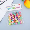 Embalagem com Fecho Argila Macia Fruta Pulseira DIY Contas Soltas Fio para Montar Pulseira Acessórios de Joias Contas Fruta de Argila Macia