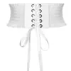 Cinta Modeladora Feminina de Alta Qualidade para Afinar a Cintura Cinto Versátil Ins Decorativo Elástico Moda Cinta para Cintura de Vestido Cinto Largo