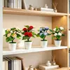 Rosas artificiales de estilo nórdico, perfectas para decoración de interiores y de escritorio, adecuadas para hoteles, centros comerciales y diseño de interiores