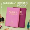 Funda Protectora Colorida para Certificado de Honor de Imitación de Cuero, Carta de Nombramiento Estampada en Oro, Páginas Interiores de Certificado de Reconocimiento al Empleado Destacado, Sb Imprimible