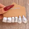 Amazon Cross-Border Gold C-Shaped Resin Brincos Criativos e Estilosos em Forma de C Gota d'Água Conjunto de 3 Peças Atacado Europa e América