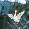 2022 nuevo producto transfronterizo decoración de árbol de Navidad colgante acrílico impresión plana 3D decoración de Navidad colgante de regalo
