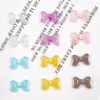 Joias de laço para unhas laço de geléia transparente brilhante gravata borboleta de laço tridimensional fosco decoração de diamante de resina atacado