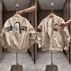 Nova Jaqueta Masculina Tendência Outono/Inverno com Gola Baseball Design Retrô Americano Outdoor Estilo Coreano