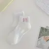 Nuevos Calcetines para Mujer de Bordado Digital Tendencia Primavera/Verano 2025 Estilo Coreano Simples Transpirables Calcetines Tipo Barco Calcetines Finos para Mujer
