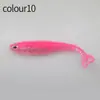 Hilo de Stock Transfronterizo Ojo de Pez Artificial de Cola en T Roscada 7cm/8.5cm/11cm Señuelo Hundible PVC Señuelo Blando de Dos Colores