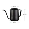 Cafetera de Mano con Orejas Colgantes, Boca Puntiaguda, Olla de Boca Fina, Olla de Boca Larga, Tetera de Acero Inoxidable Tipo Goteo, Cafetera Doméstica