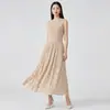 Vestido Estilo Miyake para Mulheres, Verão, Elegante, Ideal para Viagem, Leve, Respirável, Vestido de Corte A de Alta Qualidade, Emagrecimento, Estiloso, Rejuvenescedor, Vestido de Comprimento Médio
