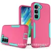 Capa de celular para o Samsung A14 5G 2 em 1 anti-queda com combinação de cores capa rígida tipo otter