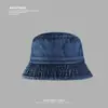 Sombrero de Cubo de Mezclilla Simple de Color Liso para Mujer, Sombrero de Sol Versátil Estilo Calle, Sombrero Plegable con Protección Solar para Hombre