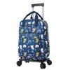 Bolsa con ruedas impresa ligera y que reduce la carga para el trayecto al trabajo y las compras de mamá, mochila o de arrastre, plegable, venta al por mayor
