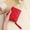 Cartera corta nueva para mujer transfronteriza, simple, a la moda, bordada con amor, cartera de tres pliegues para mujer, cartera multi-tarjeta, cartera