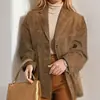 Moda europea y americana transfronteriza para mujer, nueva colección otoño 2026: blazer elegante, retro, de corte holgado con bolsillos abotonados