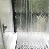 Cortina de Baño Impermeable Gruesa de Eva Ecológica Transparente Cubo de Agua 3D Material de Cortina de Ducha Hebilla de Acero Inoxidable