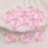 Cuentas Dispersas de Hielo Transparente Estilo Antiguo, Cuentas de Vidrio con Flor en Degradado, Materiales para Cuentas de Pulseras DIY, Accesorios Hechos a Mano para Pendientes