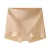 Pantalones Cortos Moldeadores de Cintura Alta para Mujer, Levanta Glúteos, Estilo Corto, Ropa Interior Boxer Transpirable Sin Costuras con Estampado de Encaje de Seda de Mora 10A